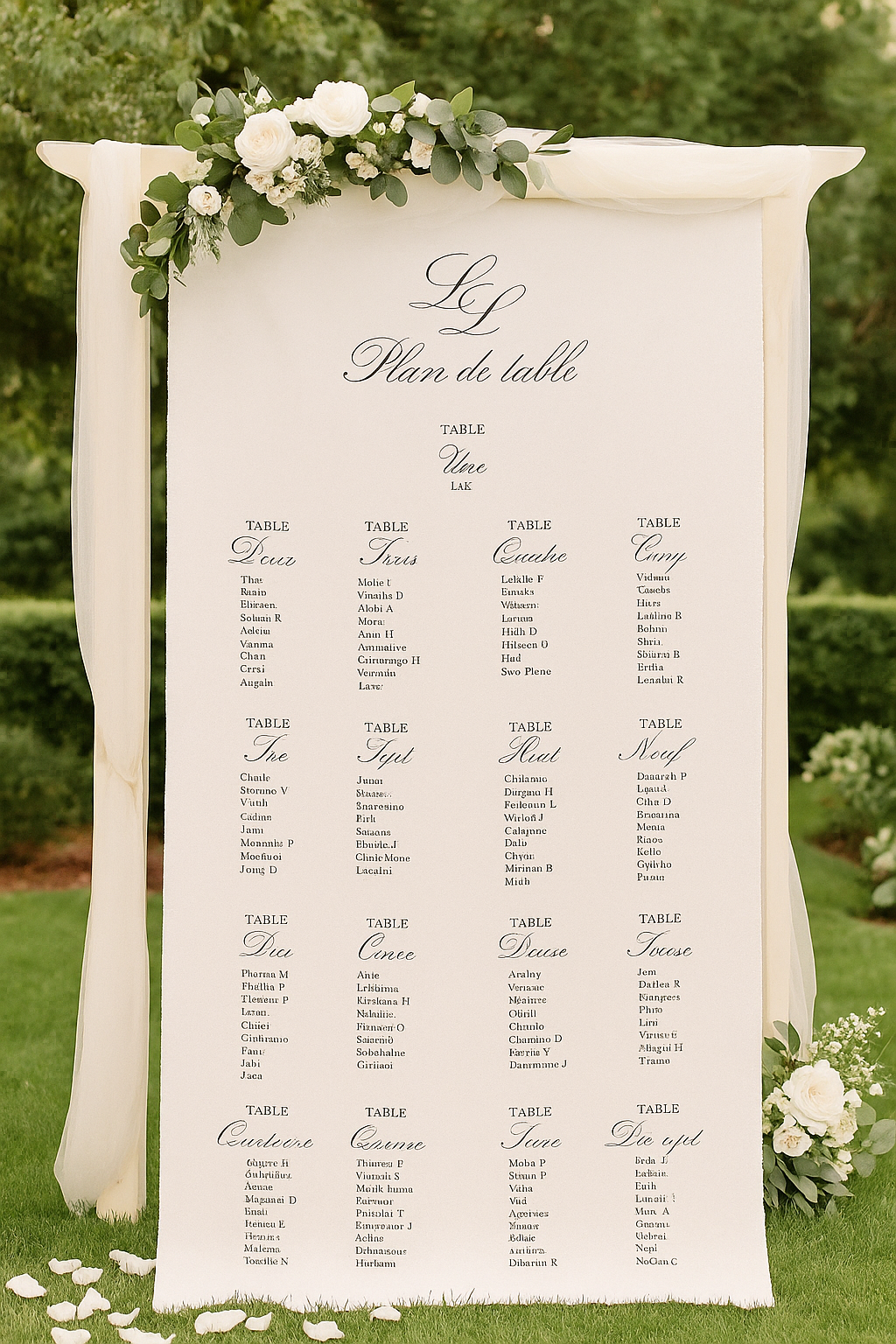 plan de table en tissu coton lin